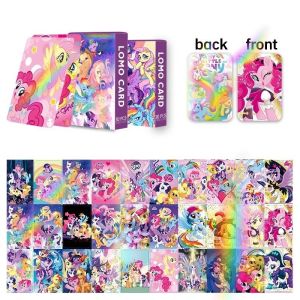 30PCS My Little Pony Sparkle Card Cartoon Peripheral Greeting Card Game Collection Gift Toy Card