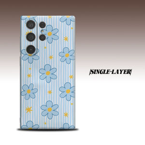 BILIBILI | Stripe Daisy For Samsung Galaxy S26 S25 S24 A56 A36 Dual Layer Luxury Fashion Full Lens Protective Case