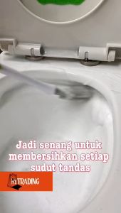 Toilet Bowl Cleaner with Long-Handle and Self-Retracting Bristles/ Pembersih Tandas dengan Pemegang Panjang dan Sisik