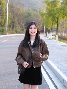 Brown Leather Coat Womens Short 2024 New Arrival This Year Popular Fancy Small Maillard PU Leather Jacket