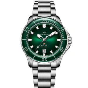 SEA-GULL | Night Glow Waterproof Dive Mens Watch