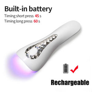YIKOOLIN USB Rechargeable UV LED Nail Lamp Handheld Mini Manicure Light with 5 Lamp Beads for Quick Drying Gel Nail Polish