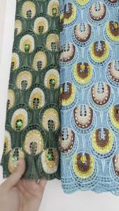 Luxury African Guipure Cord Lace Fabric With Rhinestone 2026 High Quality Water Soluble Lace Nigerian Party Dress Sewing 5 Yards