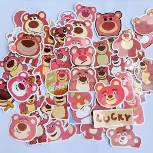 Set 50 miếng dán trang trí laptop/đàn guitar dán mọi đồ vật chống nước hình gấu dâu tây dễ thương Trùm Sỉ Gia Thành