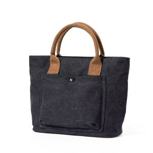 กระเป๋าผ้าแคนวาสสไตล์เกาหลีสำหรับผู้หญิง กระเป๋าถือแฟชั่นขนาดเล็ก กระเป๋าผ้าฝ้าย กระเป๋าสะพายไหล่แบบลำลอง กระเป๋าถือลายเพลง