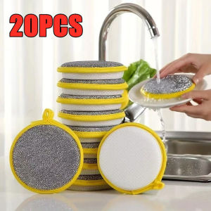 【BUY 10 TAKE 10】20pcs Ready Stock Double Side Dishwashing Sponge Pan Pot Dish Wash Sponges Household Cleaning Tools Kitchen Tableware Dish Washing Brush Kitchen Super Absorbent Double-Sided Brushes Magic Dishwashing Sponge Eraser Anti-Grease Rags