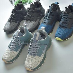 Export Company Withdraw from Cupboard Orders! Flying Woven Breathable! Autumn Mens Shoelace Hiking off-Road Running Sneaker Mens Shoes