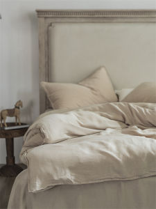 Modern Minimalist Washed Lyocell Bedding Set Soft Japanese Style Pure Color Four Seasons Old Fashioned Bed Linen Accessories