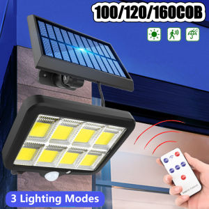 100/120/160COB outdoor Solar Split Wall Lamp 3 Mode Waterproof Motion Sensor Garden Street Lights Solar Lamp Garden Wall Light
