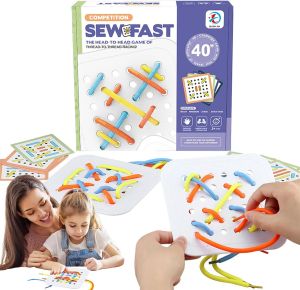 Kids Montessori Wooden Toys Rope Board Fine Motor Skill TrainingPuzzle Logical Thinking Social Games Early Education Aid For Kid