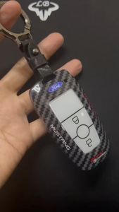 เคสรีโมทรถ Ford Ranger 2 ปุ่ม  2024  Ford Everest Mustang 3 ปุ่ม  ครอบรีโมททั้งหมด ABS key case พร้อมแผ่น TPU ขาวปิดปุ่มกันรอยเข้ารูป  Key Sets Ford  Wildtrak  Raptor  Ranger  Sport 4x4