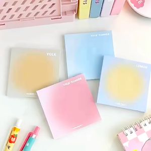 ONE-A102 Sticky Notes Gradasi Polos Isi 50 Lembar Alat Tulis Kantor Sekolah /Tempelan Kertas Catatan