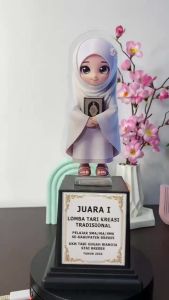 Piala Akrilik Muslim Manasik Haji Tahfidz Quran Anak Sekolah Custom Sticker Tatakan  Souvenir Tropi Hadiah Bahan Akrilik
