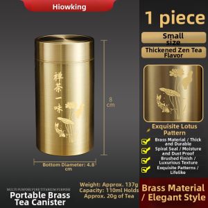 Heqing | Portable Copper Tea Canister Sealed