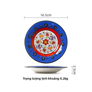 Dĩa Sứ Màu Dưới Men Phong Cách Mỹ