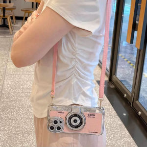 เคสโทรศัพท์มือถือสำหรับ IPhone15 Pro Max พร้อมสายคล้องสายพาดลำตัวเคสฝาครอบเคสกันกระแทกซิลิโคนนิ่มเคสสำหรับ Apple iPhone 14 Pro Max 15 Plus 11 12 Pro Max 13 Promax 14Pm เคสกันกระแทกพร้อมสลิงเชือกทแยงมุม