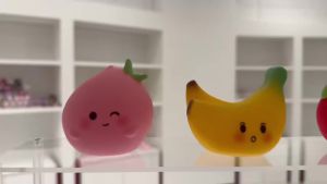 Bandai | Strawberry Banana Peach Cute Fruit Silicone LED Night Light Bedroom Atmosphere Lamp Soft Glow Desk Lamp Christmas Birthday Gift