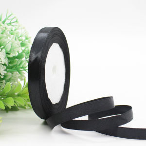 25 Thước Đen Satin Ruy Băng Rộng 4Cm Vải Grosgrain Cho DIY Tơ Nhân Tạo Hoa Hồng Thủ Công May Gói Quà Chất Liệu