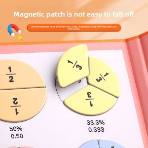 XUEDELE | Magnetic Fraction Teaching Aid Math Fraction Disk Addition and Subtraction Demonstration Tool