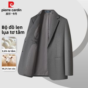 Pierre Cardin | Áo Khoác Com-lê Phong Cách Công Sở Bằng Lụa Len
