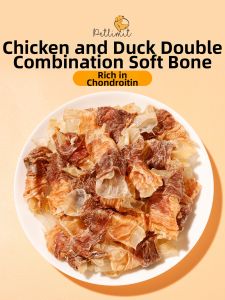 petlimit | Chicken and Duck Jerky Tendons Dog Snacks  Chewing Stick