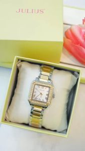 Julius นาฬิกาแฟชั่นเกาหลี ของแท้ 100% ประกันศูนย์ 1 ปี นาฬิกาข้อมือผู้หญิง กันน้ำ 3 ATM รุ่น JA-1378