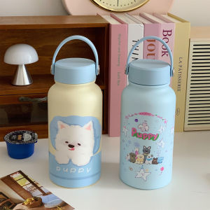 Cartoon Stainless Steel Insulated Water Bottle Large Capacity Portable Handheld Straight Drink Thermal Cup Who Uses Knows!