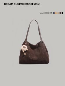 URCDN RDALVO | Stylish Luxurious Tote Bag Womens 2026 New Vintage Coffee Color Cross-body
