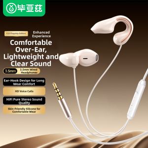 Ear Clip Wired Headphones with Microphone 3.5mm