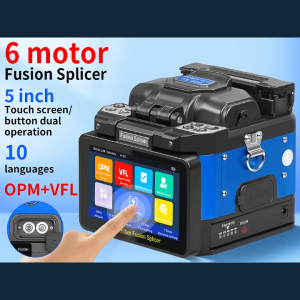 Fusion Splicer FS-60E COMPTYCO 6 Motors TOUCHSCREEN Flip Screen 180 derajat 5.0 Inch HD / Fiber Optic Splicer COMPTYCO FS60E OPM + VFL FREE BOX - FS-60F Comptyco