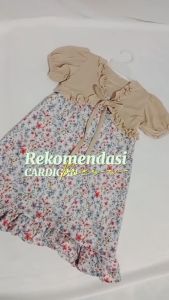 ALISA - Dress Anak Yuwari Motif Flora 2 in 1 Terlaris / Fashion Dress Anak Cewek & Outer Terbaru