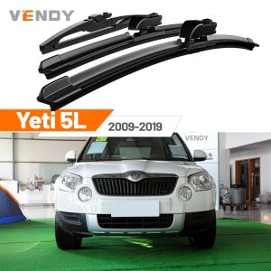 Bộ Lưỡi Gạt Nước Kính Chắn Gió Phía Trước Và Phía Sau Skoda Yeti 5L 2009-2019 Bộ Phụ Kiện Gạt Nước Kính Chắn Gió Bằng Cao Su Cho Tầm Nhìn Rõ Ràng Trong Mọi Điều Kiện Thời Tiết