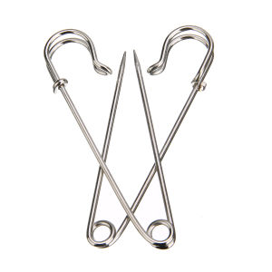 10PCS Stainless Steel Big Jumbo Safety Pin Blanket Crafting DIY for Wedding Bouquet Brooch Decoration Accessories