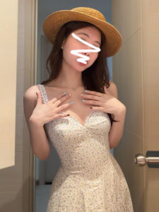 LIRUSHAN | Unique Floral Pattern Strap Dress Womens Summer Beach French Style Waist-Cinching