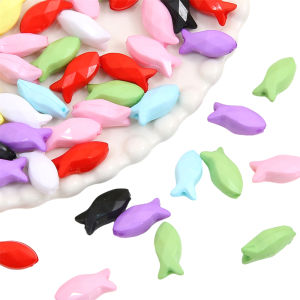 40ชิ้น18X8มม. พลาสติกอะคริลิคสีทึบหลากสีเสน่ห์ลูกปัดปลาสำหรับสร้อยคอสร้อยข้อมือพวงกุญแจเครื่องประดับ DIY งานฝีมือทำ