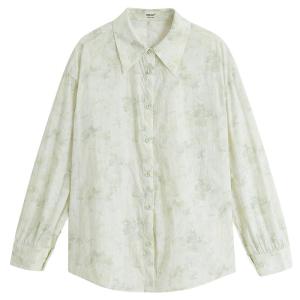 INMAN UPF50+ Floral Tie-Dye Shirt Coat Womens Summer New Loose Fit Long Sleeve Casual Style Nylon Fiber Sunscreen Top