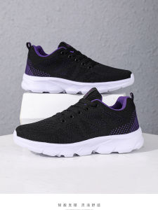Womens Mid-Aged Spring-Autumn Sports Shoes Anti-Slip Soft Bottom Breathable Mesh Comfortable Walking Shoes Casual Style