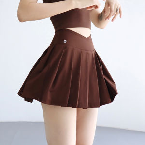 Cao Vòng Eo Yoga Váy Dành Cho Nữ Thể Thao Ngoài Trời Thoáng Khí Polyester Và Spandex Quần Short Quần Đùi Chạy Bộ Quần Short Quần Đùi Chạy Bộ Chống Nhẹ Váy S