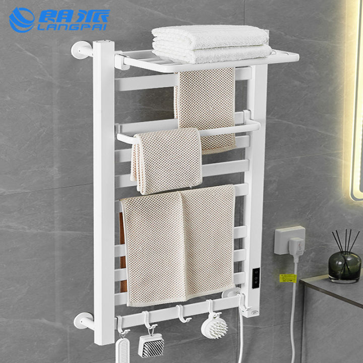 Longpai Electric Towel Rack Home Bathroom Storage Rack Heating Punch ...