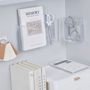 【D200 READY STOCK】 Wall Mounted Storage Box Perforation-Free Holder Stationery Cosmetics Skincare Jewelry Organizer Box