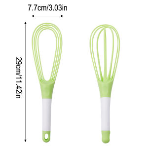 1Pcs Eco-Friendly Silicone Rotary Manual Egg Beater Multifunctional Mini Egg Whisk Kitchen Baking Mixer Agitator Tool