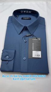 Áo sơ mi dài tay Owen xanh kẻ tăm AR240610 - Regularfit
