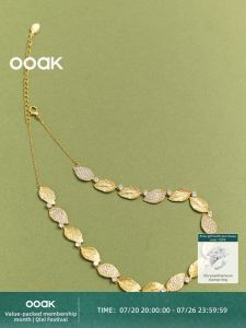 Full Laurel Crown Necklace Sparkling Lock Bone Chain