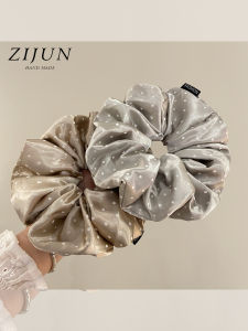 ZIJUN | Dopamine Effect Satin Dots Pearl Finish Headband Hair Ties