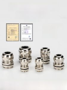 Nickel Plated Brass Metal Cable Waterproof Connector 304 Stainless Steel Filler Letter PG Geland Head Sealed Tight Head