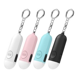 Brifit 130dB Female Safety Alarm Outdoor Personal Alarm Led Strobe Light SOS Rechargeable Emergency Safety Sound for Students Women Elderly Emergency Self-protection