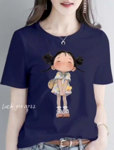 KAOS ATASAN TERBARU GILRS CUTE COMBED PREMIUM WANITA