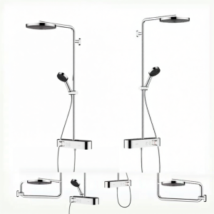 Hansgrohe | Raindance Large Rain Head Thermostatic Shower Set