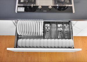 Giá bát đĩa hộp gần cánh Eurogold EU132600 tủ bếp dưới cho tủ khoảng 600mm giúp bát đĩa gọn gàng
