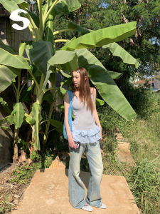 Ballet Style Pure Desire Girl Lace Hem Camisole Tank Top Womens Slim Fit Underwear Drapey Strap Vest Summer Commute